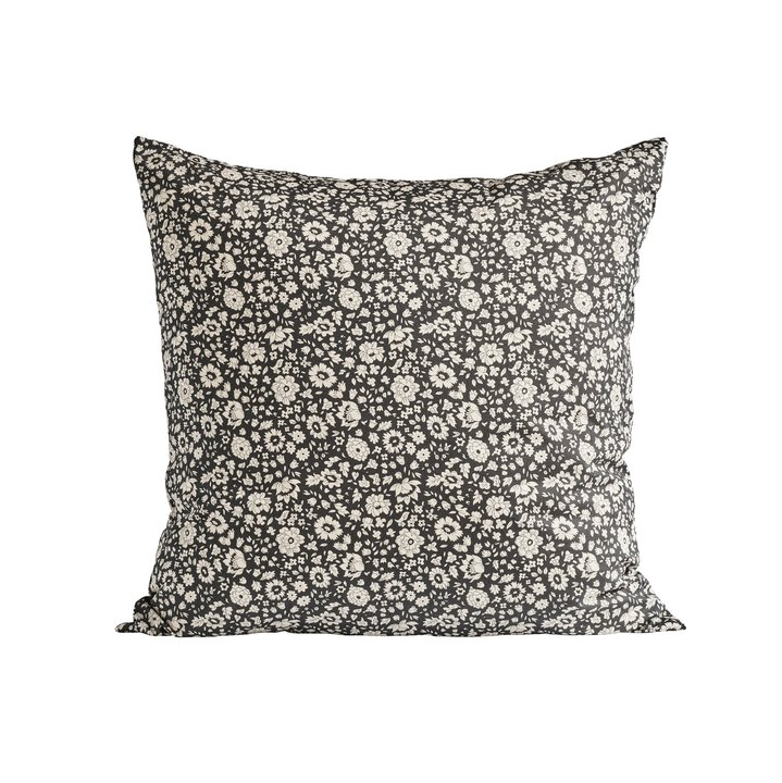 Liberty Print Charcoal Cushion - Design Vintage