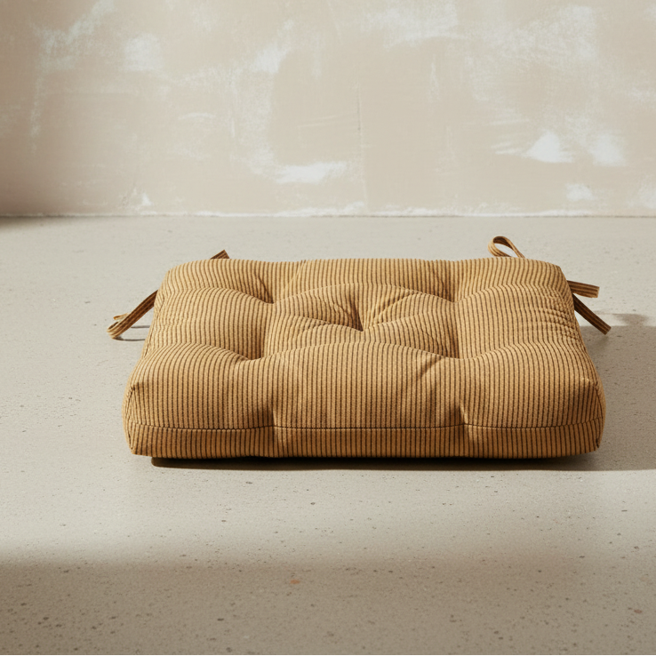 Almond Stripe Seat Cushion