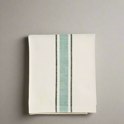 Sage Striped Tea Towel - Design Vintage