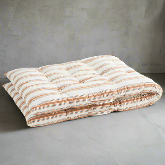 Cotton Stripe Mattress Cushion - Design Vintage