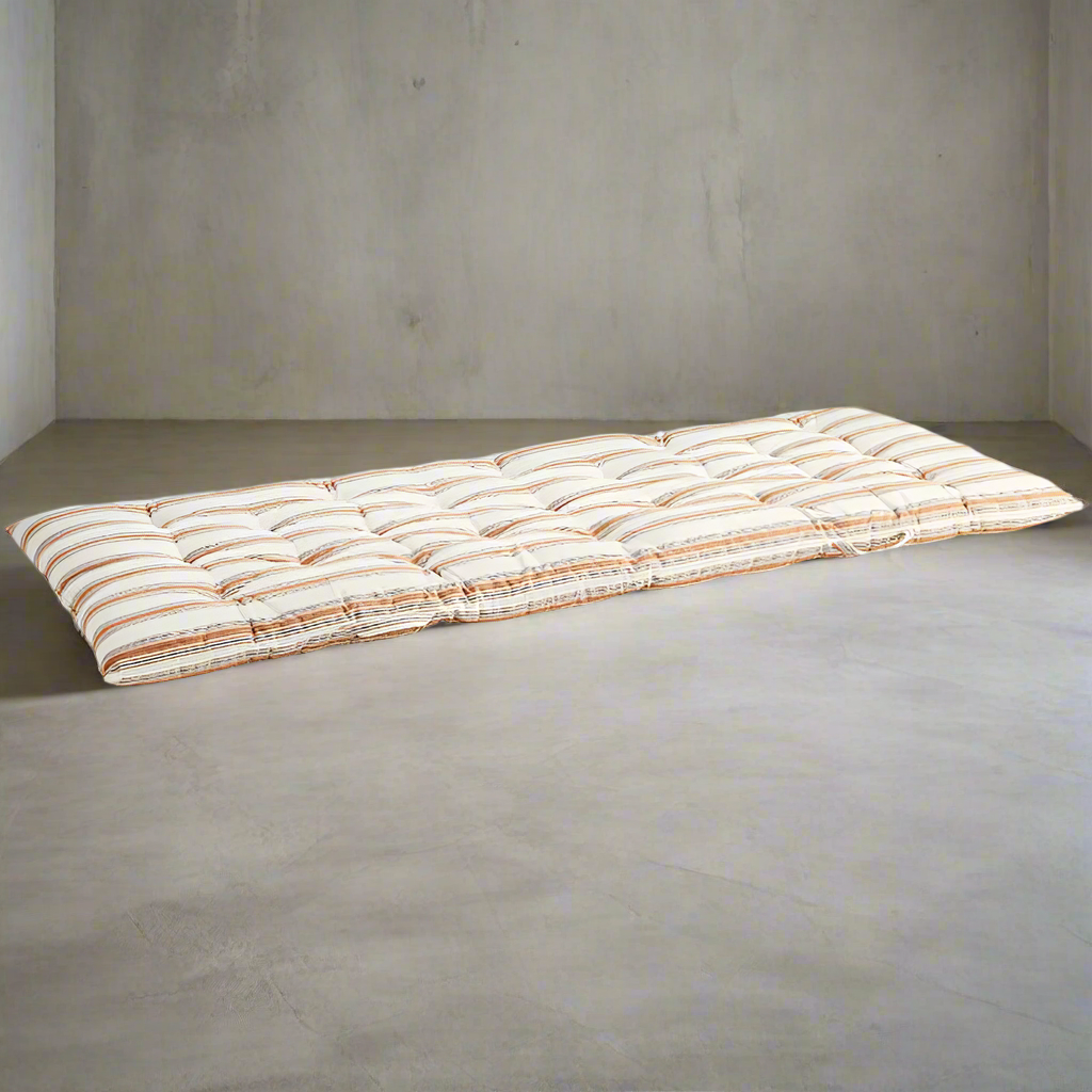 Cotton Stripe Mattress Cushion - Design Vintage