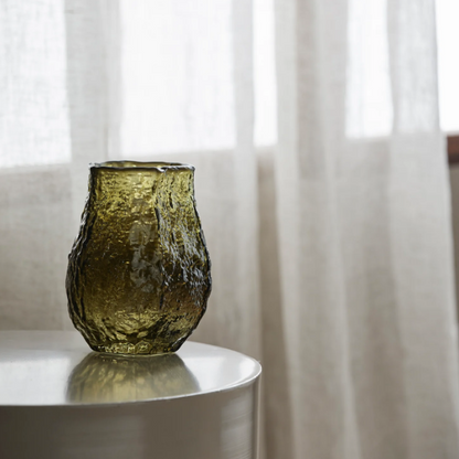 Olive Glass Vase