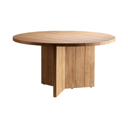 Reclaimed Teak Round Dining Table - Design Vintage