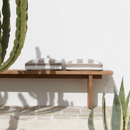 Caramel Stripe Box Cushion - Design Vintage