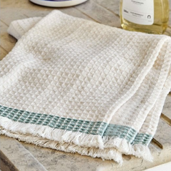 Stripe Waffle Hand Towel