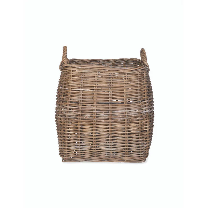 Woven Rattan Log Basket - Design Vintage