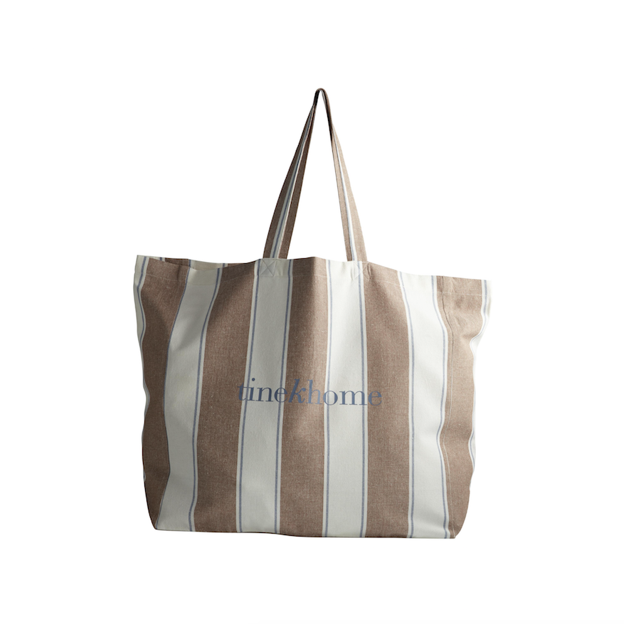 Caramel Stripe Tote Bag - Design Vintage