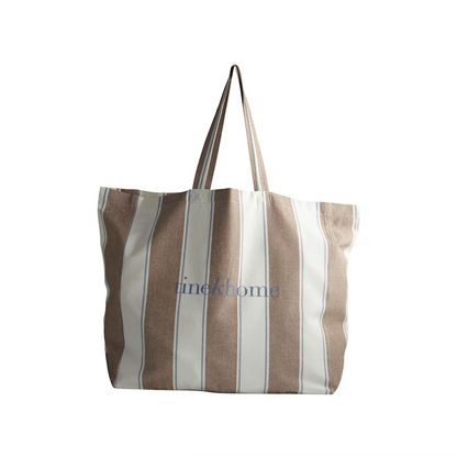 Caramel Stripe Tote Bag - Design Vintage