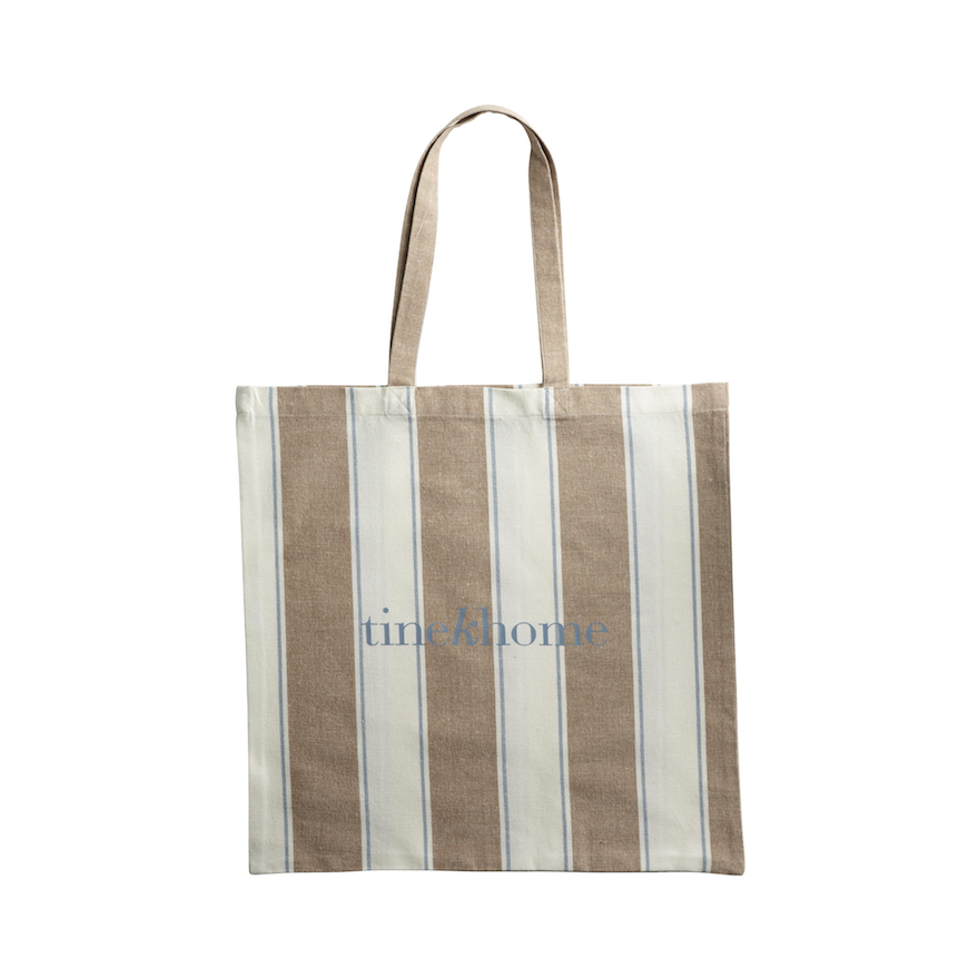 Caramel Stripe Tote Bag - Design Vintage