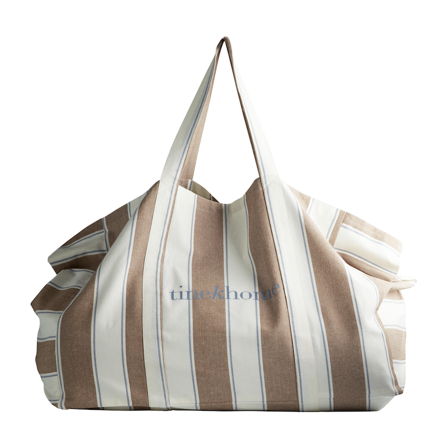 Caramel Stripe Tote Bag - Design Vintage