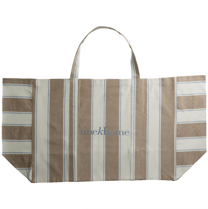 Caramel Stripe Tote Bag - Design Vintage