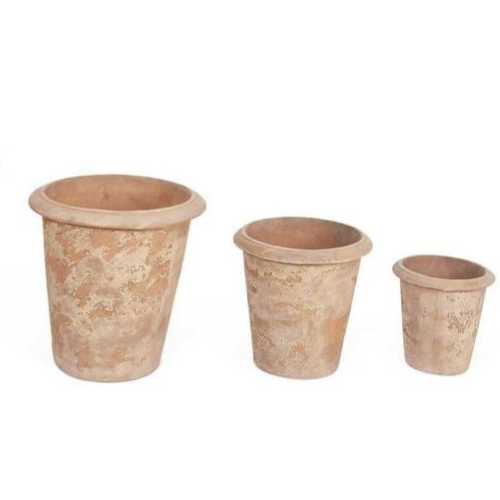 Taper Aged Terracotta Pots - Design Vintage