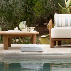 Denim Stripe Box Cushion