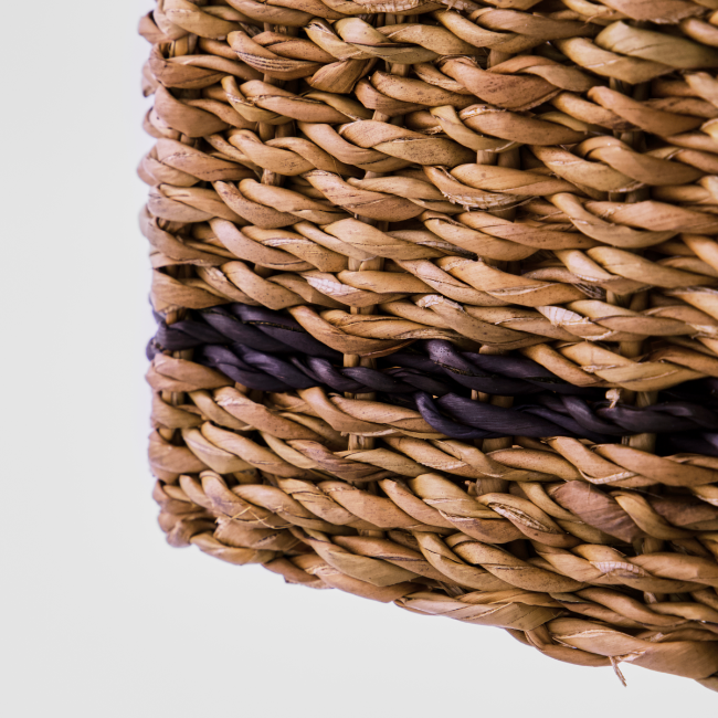 Set of 6 Seagrass Baskets - Design Vintage