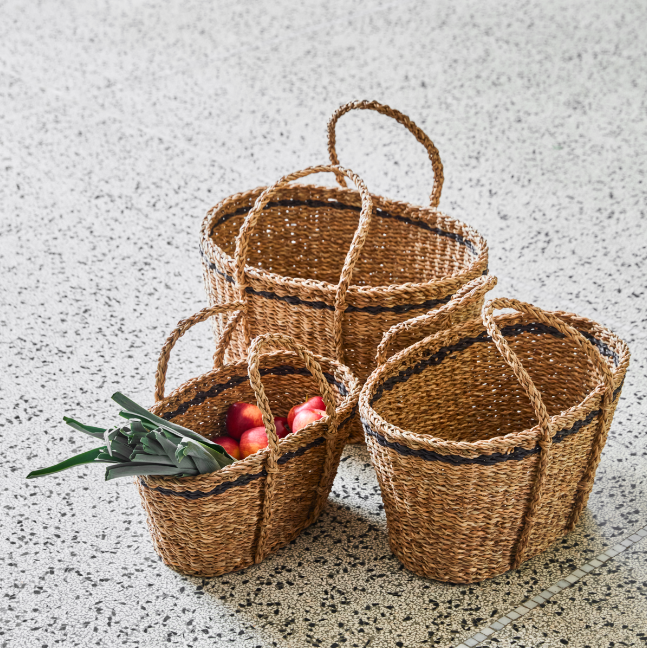 Larni Seagrass Baskets - Design Vintage