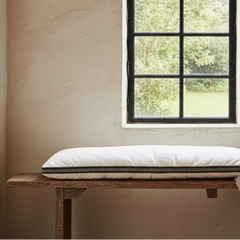 Ecru Velvet Cotton Reversible Cushion