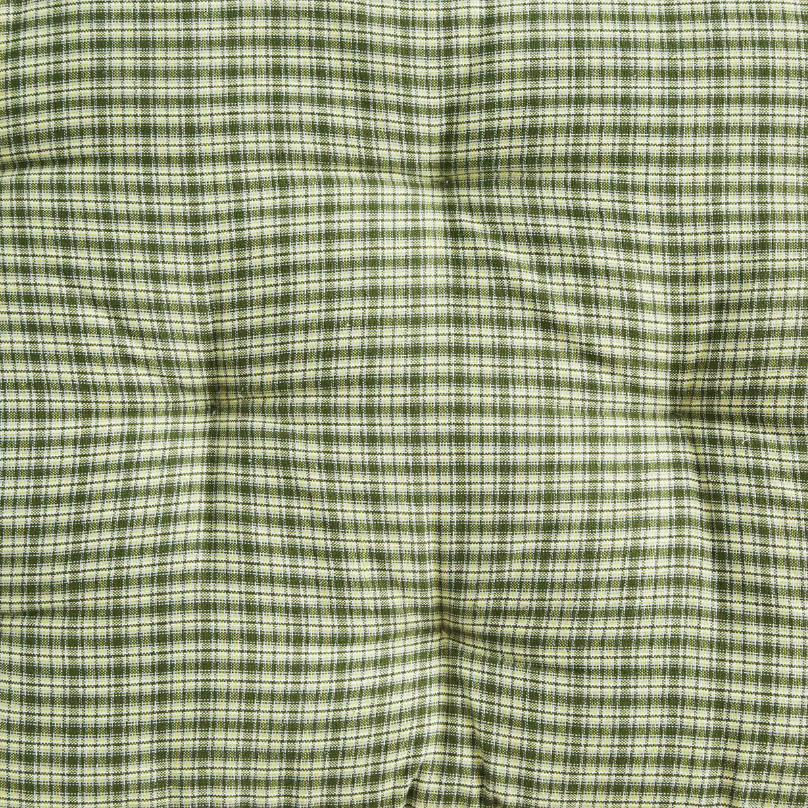 Green Checked Mattress Cushion - Design Vintage