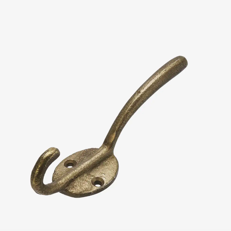 Hand Forged Brass Hook - Design Vintage