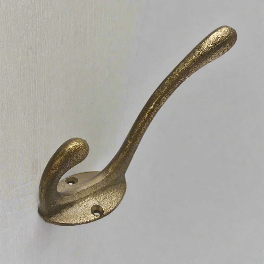 Hand Forged Brass Hook - Design Vintage