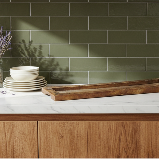 Slim Recycled Wooden Tray - Design Vintage