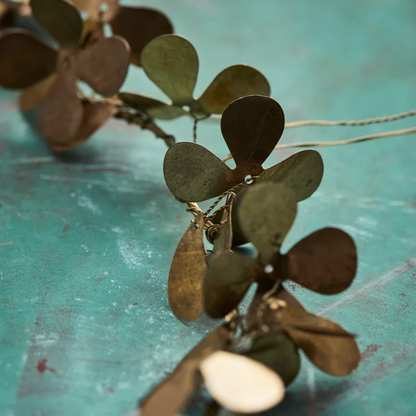 Brass Clover Wreath