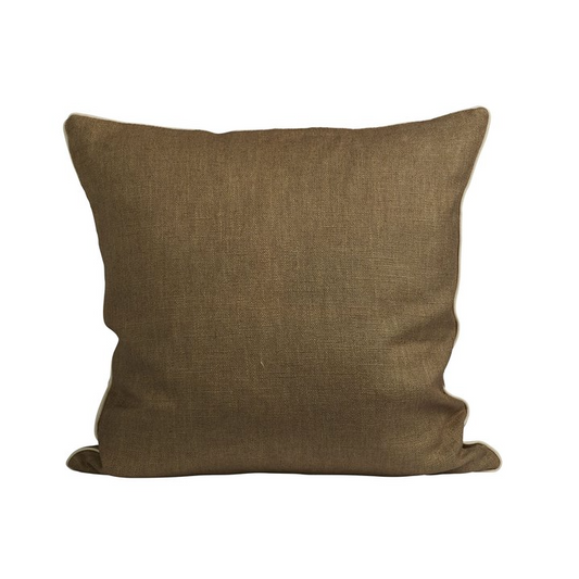 Khaki Piping Cushion