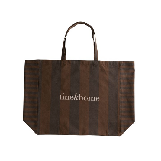 Mocha Stripe Tote Bag