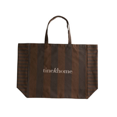 Mocha Stripe Tote Bag