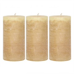 Set of Honey Pillar Candles