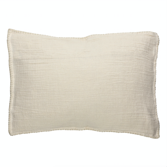 Natural Cotton Muslin Cushion - Design Vintage
