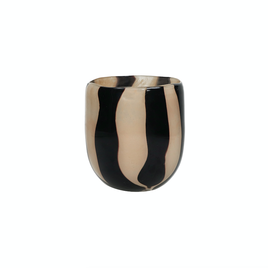 Claro Short Striped Vase - Design Vintage