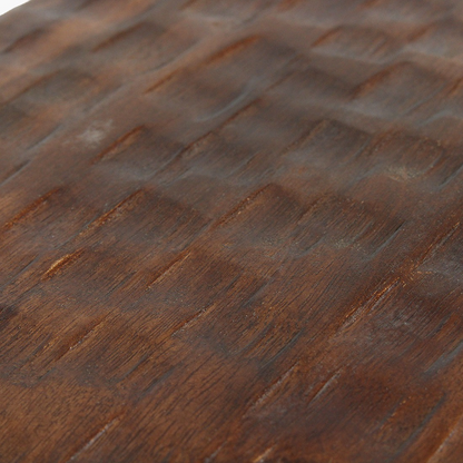 Chiseled Mango Wood Stool - Design Vintage