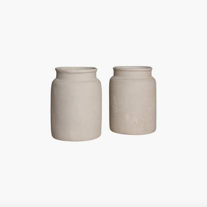 Papier Mache Jar - Design Vintage