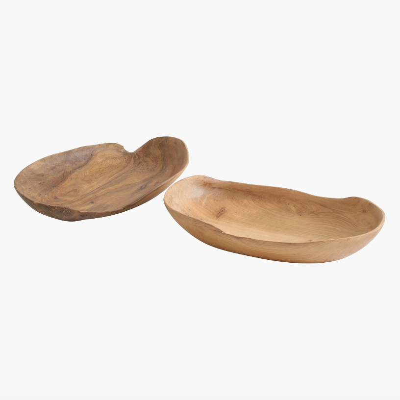 Natural Teak Bowl - Design Vintage