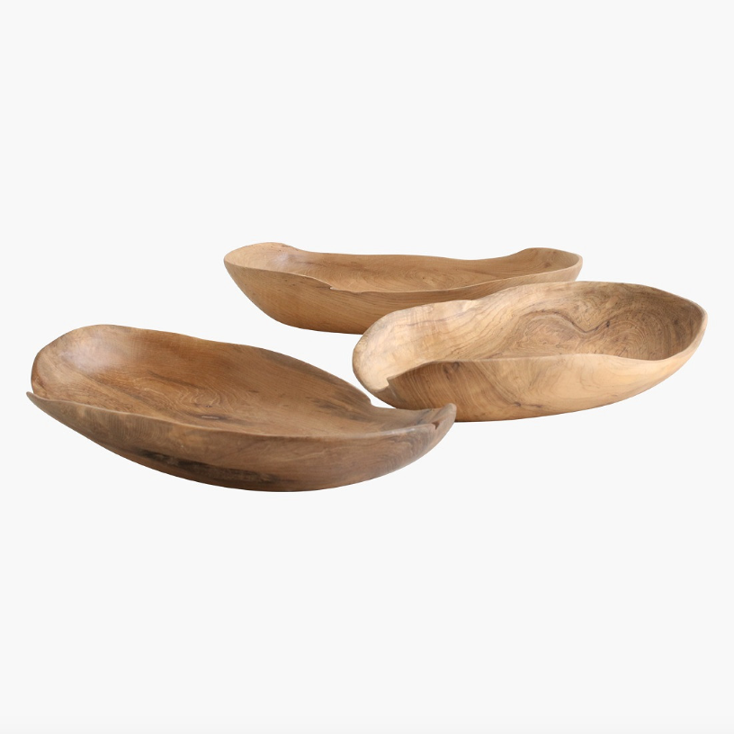 Natural Teak Bowl - Design Vintage