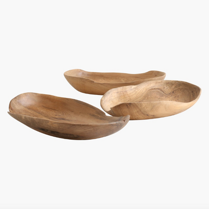 Natural Teak Bowl - Design Vintage