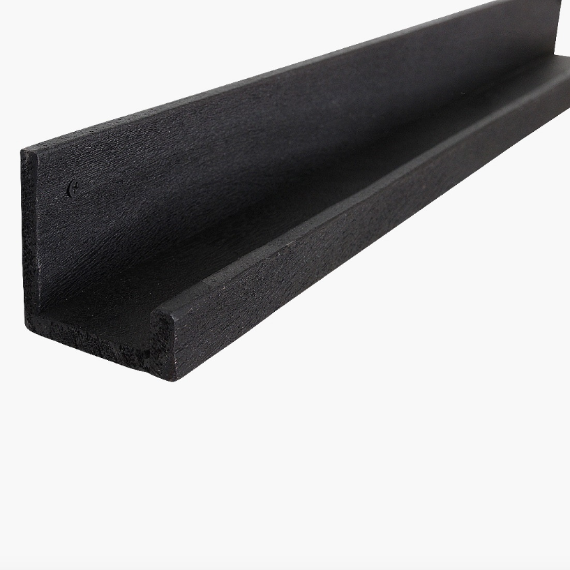 Black Wooden Picture Shelf - Design Vintage