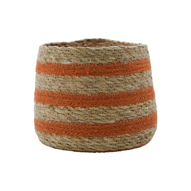 Nutmeg Stripe Basket - Design Vintage