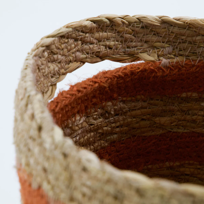 Nutmeg Stripe Basket - Design Vintage