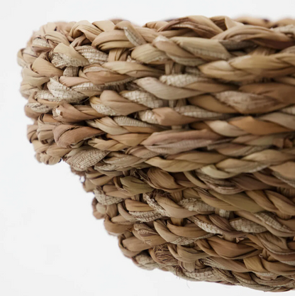 Set of Round Seagrass Baskets - Design Vintage