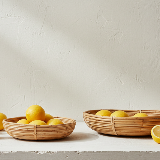 Otti Rattan Trays - Design Vintage