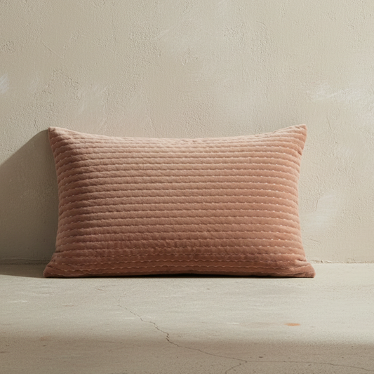 Blush Quilted Cushion - Design Vintage
