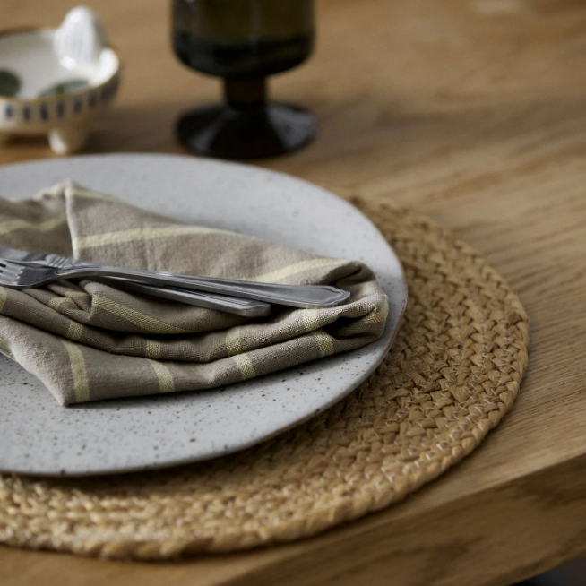 Lemon Stripe Tea Towel - Design Vintage