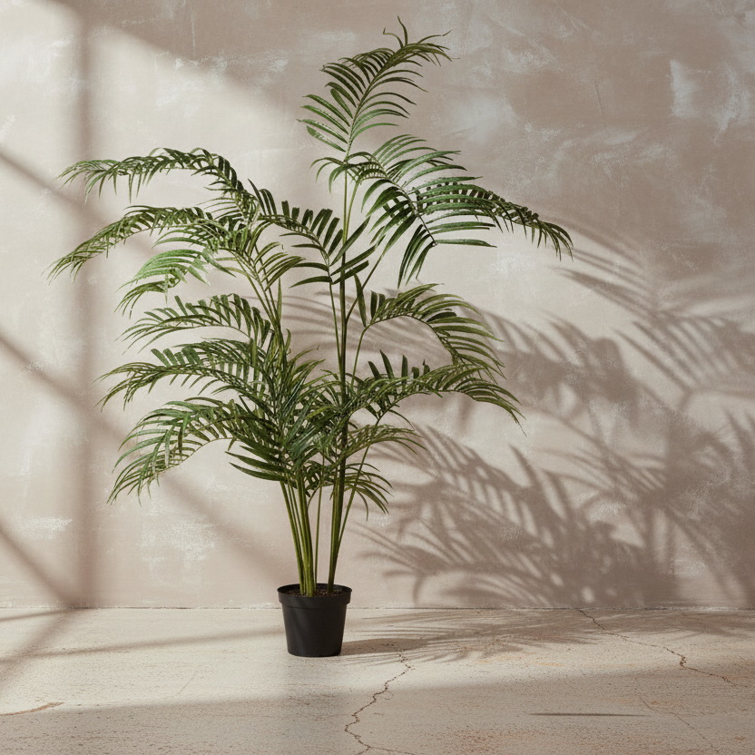 Large Potted Faux Palm - Design Vintage