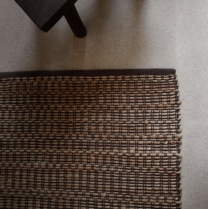 Mocha Cotton & Jute Rug - Design Vintage
