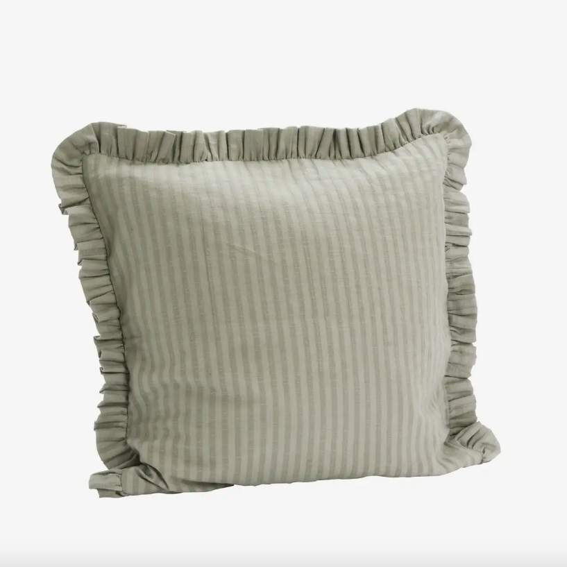 Sage Ruffle Cushion - Design Vintage