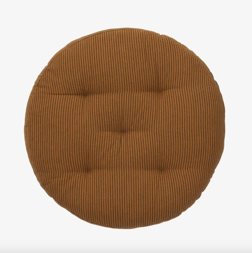 Round Almond Stripe Seat Pad - Design Vintage