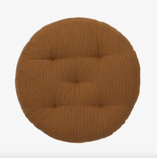 Round Almond Stripe Seat Pad - Design Vintage