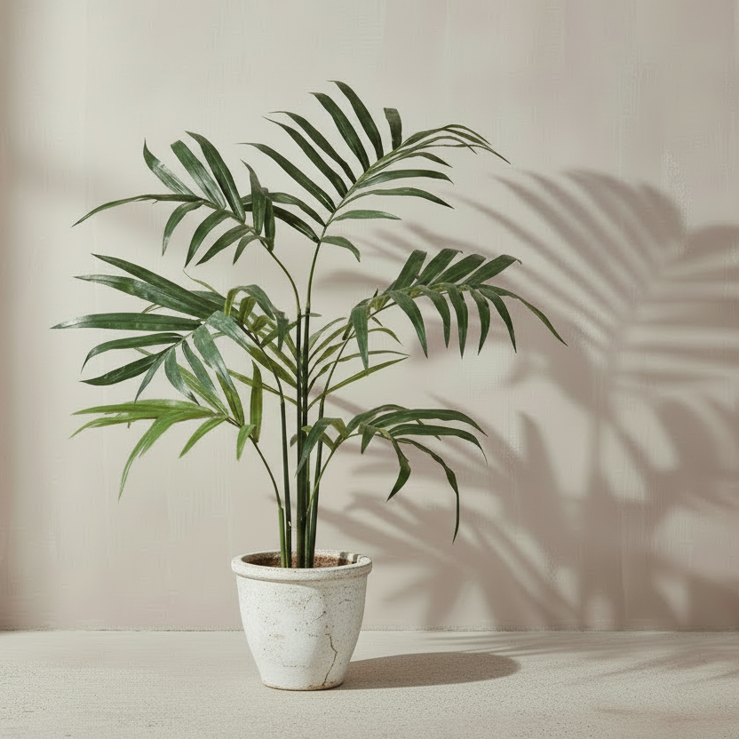 Potted Faux Kentia Palm