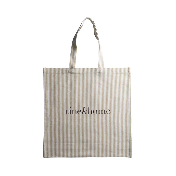 Flax Stripe Tote Bag - Design Vintage